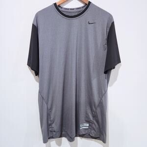 Nike Pro Men's Gray Black Colorblock MLB Performance Training T Shirt Size XXL